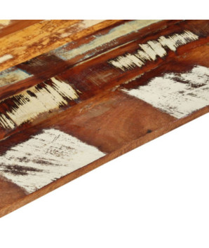Blat masă cu aspect rustic din lemn masiv reciclat, dreptunghiulară, 120 x 60 cm, handmade