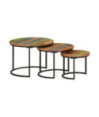 Mese suprapuse, 3 buc., lemn reciclat - WOODBB561