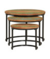 Mese suprapuse, 3 buc., lemn reciclat - WOODBB561