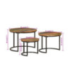 Mese suprapuse, 3 buc., lemn reciclat - WOODBB561