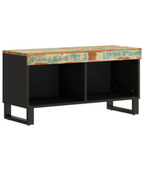 Comodă TV, 85x33x43,5 cm, lemn reciclat, cu aspect industrial - WOODBB562