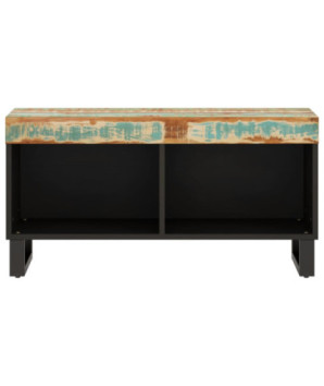 Comodă TV, 85x33x43,5 cm, lemn reciclat, cu aspect industrial - WOODBB562