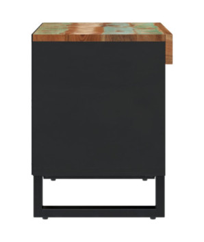 Comodă TV, 85x33x43,5 cm, lemn reciclat, cu aspect industrial - WOODBB562