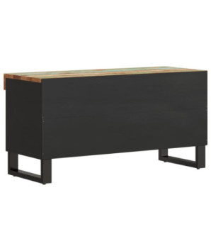 Comodă TV, 85x33x43,5 cm, lemn reciclat, cu aspect industrial - WOODBB562