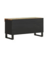 Comodă TV, 85x33x43,5 cm, lemn reciclat, cu aspect industrial - WOODBB562 Comodă TV, 85x33x43,5 cm, lemn reciclat, cu aspect industrial - WOODBB562