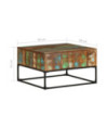 Măsuță de cafea, 68x68x41 cm, lemn reciclat - WOODBB563 Măsuță de cafea, 68x68x41 cm, lemn reciclat - WOODBB563