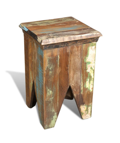 Taburet, lemn reciclat, cu aspect antichizat - WOODBB566