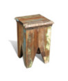 Taburet, lemn reciclat, cu aspect antichizat - WOODBB566 Taburet, lemn reciclat, cu aspect antichizat - WOODBB566