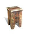 Taburet, lemn reciclat, cu aspect antichizat - WOODBB566 Taburet, lemn reciclat, cu aspect antichizat - WOODBB566