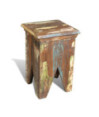 Taburet, lemn reciclat, cu aspect antichizat - WOODBB566 Taburet, lemn reciclat, cu aspect antichizat - WOODBB566