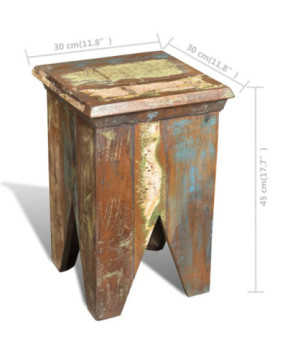 Taburet, lemn reciclat, cu aspect antichizat - WOODBB566