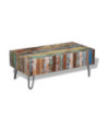 Măsuță de cafea, 100 x 50 x 38 cm, lemn reciclat, cu aspect antichizat - WOODBB569 Măsuță de cafea, 100 x 50 x 38 cm, lemn reciclat, cu aspect antichizat - WOODBB569