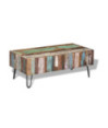 Măsuță de cafea, 100 x 50 x 38 cm, lemn reciclat, cu aspect antichizat - WOODBB569 Măsuță de cafea, 100 x 50 x 38 cm, lemn reciclat, cu aspect antichizat - WOODBB569