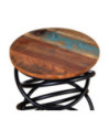Masă de colț din lemn reciclat, cu aspect vintage - WOODBB573