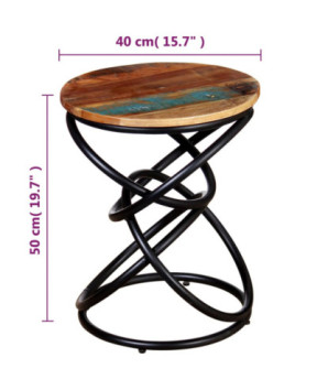 Masă de colț din lemn reciclat, cu aspect vintage - WOODBB573