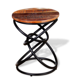 Masă de colț din lemn reciclat, cu aspect vintage - WOODBB573