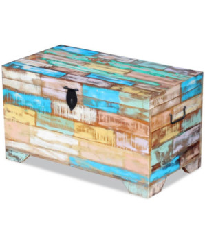 Cufăr de depozitare, lemn reciclat, cu aspect vintage - WOODBB574