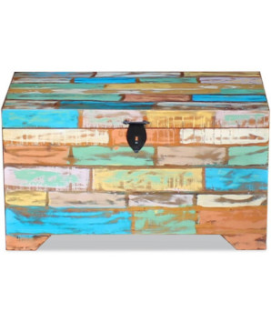 Cufăr de depozitare, lemn reciclat, cu aspect vintage - WOODBB574