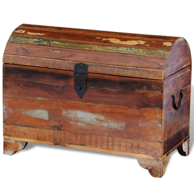 Cufăr de depozitare din lemn reciclat, cu aspect antichizat - WOODBB575 Cufăr de depozitare din lemn reciclat, cu aspect antichizat - WOODBB575