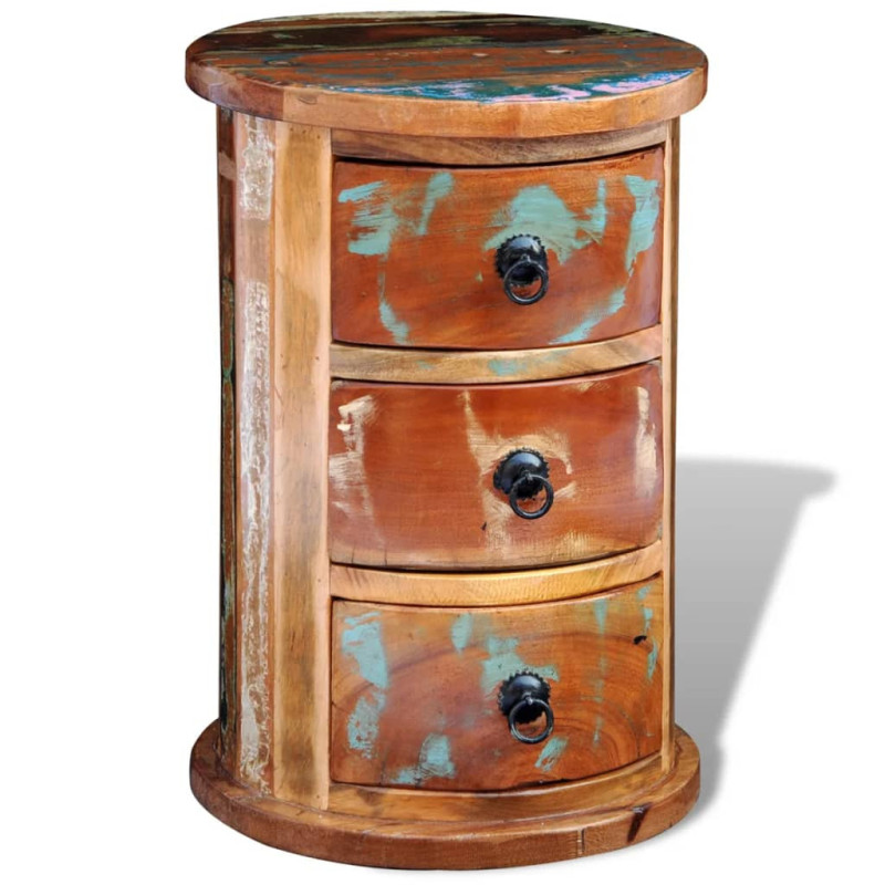 Dulap din lemn reciclat cu 3 setare, cu aspect antichizat - WOODBB74 Dulap din lemn reciclat cu 3 setare, cu aspect antichizat - WOODBB74