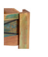 Cadru de pat, 140 x 200 cm, lemn reciclat, cu aspect antichizat - WOODBB579
