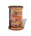 Dulap din lemn reciclat cu 3 setare, cu aspect antichizat - WOODBB74 Dulap din lemn reciclat cu 3 setare, cu aspect antichizat - WOODBB74