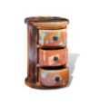Dulap din lemn reciclat cu 3 setare, cu aspect antichizat - WOODBB74 Dulap din lemn reciclat cu 3 setare, cu aspect antichizat - WOODBB74