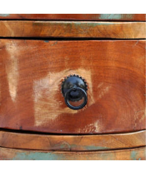 Dulap din lemn reciclat cu 3 setare, cu aspect antichizat - WOODBB74
