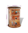 Dulap din lemn reciclat cu 3 setare, cu aspect antichizat - WOODBB74 Dulap din lemn reciclat cu 3 setare, cu aspect antichizat - WOODBB74