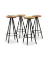 Set mobilier de bar, 9 piese, lemn reciclat, cu aspect industrial - WOODBB585 Set mobilier de bar, 9 piese, lemn reciclat, cu aspect industrial - WOODBB585