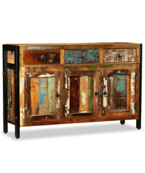 Bufet din lemn reciclat, 120x35x76 cm, cu aspect antichizat - WOODBB589