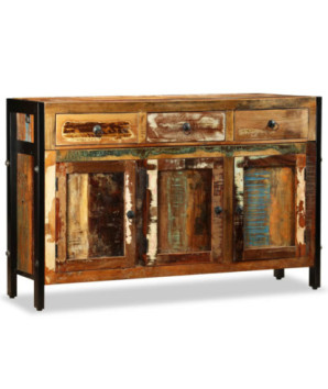 Bufet din lemn reciclat, 120x35x76 cm, cu aspect antichizat - WOODBB589