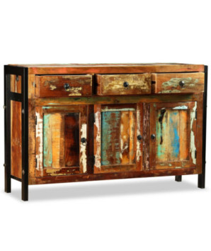 Bufet din lemn reciclat, 120x35x76 cm, cu aspect antichizat - WOODBB589