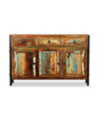 Bufet din lemn reciclat, 120x35x76 cm, cu aspect antichizat - WOODBB589 Bufet din lemn reciclat, 120x35x76 cm, cu aspect antichizat - WOODBB589