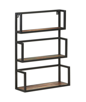 Raft de perete, 60x20x85 cm, lemn reciclat - WOODBB590