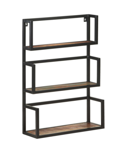 Raft de perete, 60x20x85 cm, lemn reciclat - WOODBB590