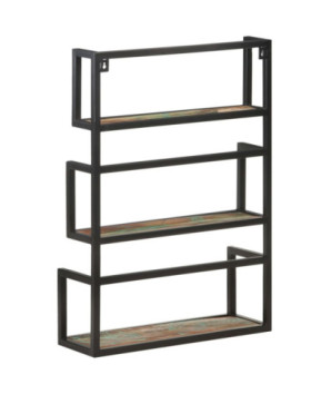 Raft de perete, 60x20x85 cm, lemn reciclat - WOODBB590