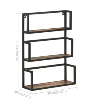 Raft de perete, 60x20x85 cm, lemn reciclat - WOODBB590