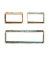 Set rafturi de perete cub, 3 piese, lemn reciclat - WOODBB592