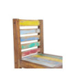 Scaune bucătărie multicolor vintage, din lemn masiv reciclat, cu spătar, 6 buc. Scaune bucătărie multicolor vintage, din lemn masiv reciclat, cu spătar, 6 buc.