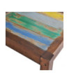 Scaune bucătărie multicolor vintage, din lemn masiv reciclat, cu spătar, 6 buc. Scaune bucătărie multicolor vintage, din lemn masiv reciclat, cu spătar, 6 buc.