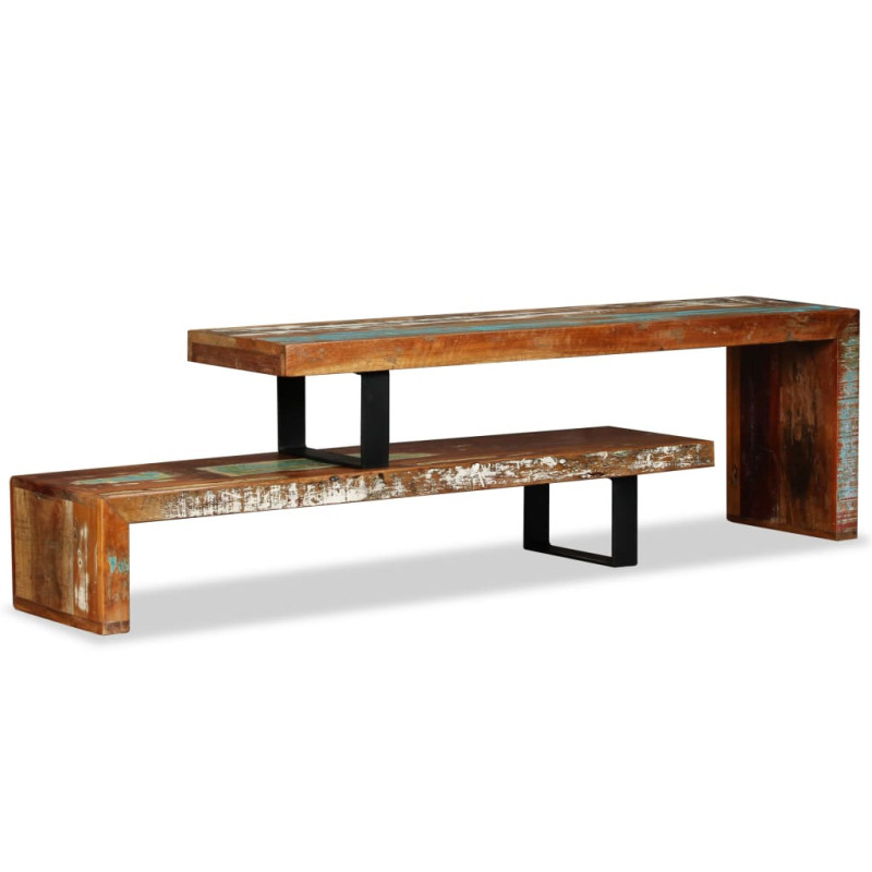 Comodă TV cu picioare, aspect vintage, din lemn masiv reciclat, 115 x 30 x 40 cm, handmade Comodă TV cu picioare, aspect vintage, din lemn masiv reciclat, 115 x 30 x 40 cm, handmade