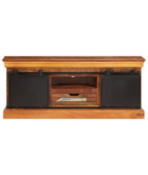 Comodă TV, 110 x 30 x 45 cm, lemn reciclat, cu aspect antichizat - WOODBB597