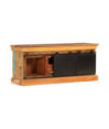 Comodă TV, 110 x 30 x 45 cm, lemn reciclat, cu aspect antichizat - WOODBB597