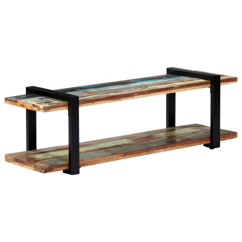 Comodă TV, 130 x 40 x 40 cm, lemn reciclat, cu aspect industrial - WOODBB600 Comodă TV, 130 x 40 x 40 cm, lemn reciclat, cu aspect industrial - WOODBB600