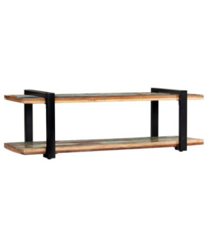 Comodă TV, 130 x 40 x 40 cm, lemn reciclat, cu aspect industrial - WOODBB600