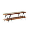 Comodă TV cu picioare, aspect vintage, din lemn masiv reciclat, 160 x 40 x 50 cm, handmade
