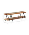 Comodă TV cu picioare, aspect vintage, din lemn masiv reciclat, 160 x 40 x 50 cm, handmade