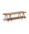 Comodă TV cu picioare, aspect vintage, din lemn masiv reciclat, 160 x 40 x 50 cm, handmade
