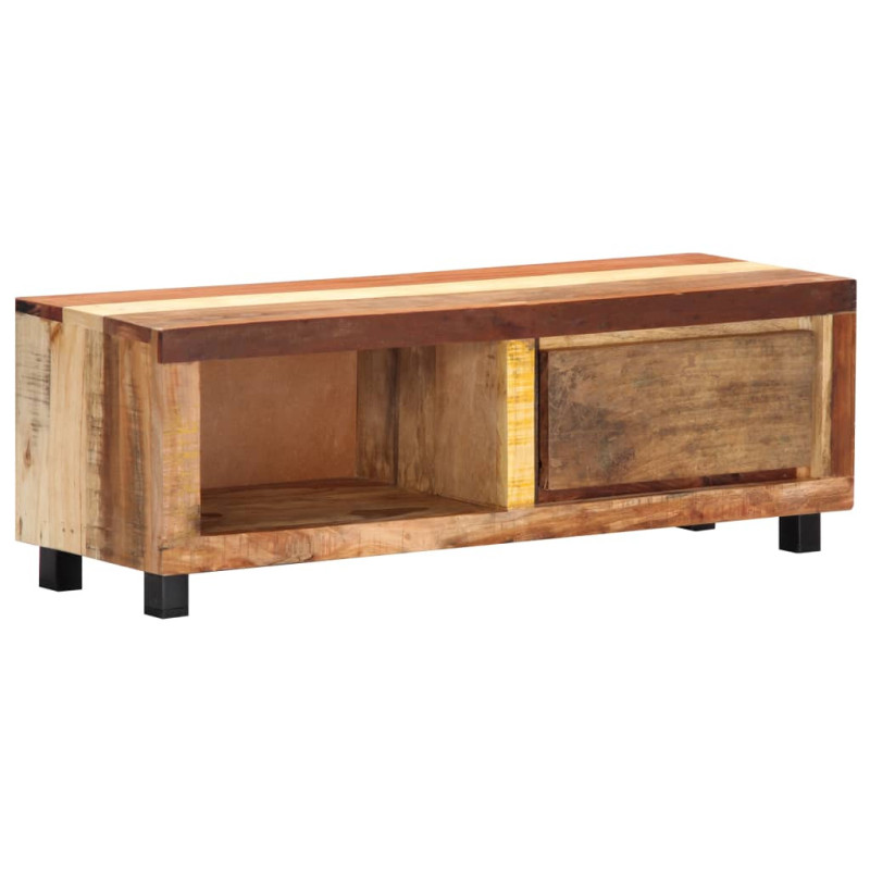 Comodă TV, 100 x 30 x 33 cm, lemn reciclat, cu aspect vintage - WOODBB602